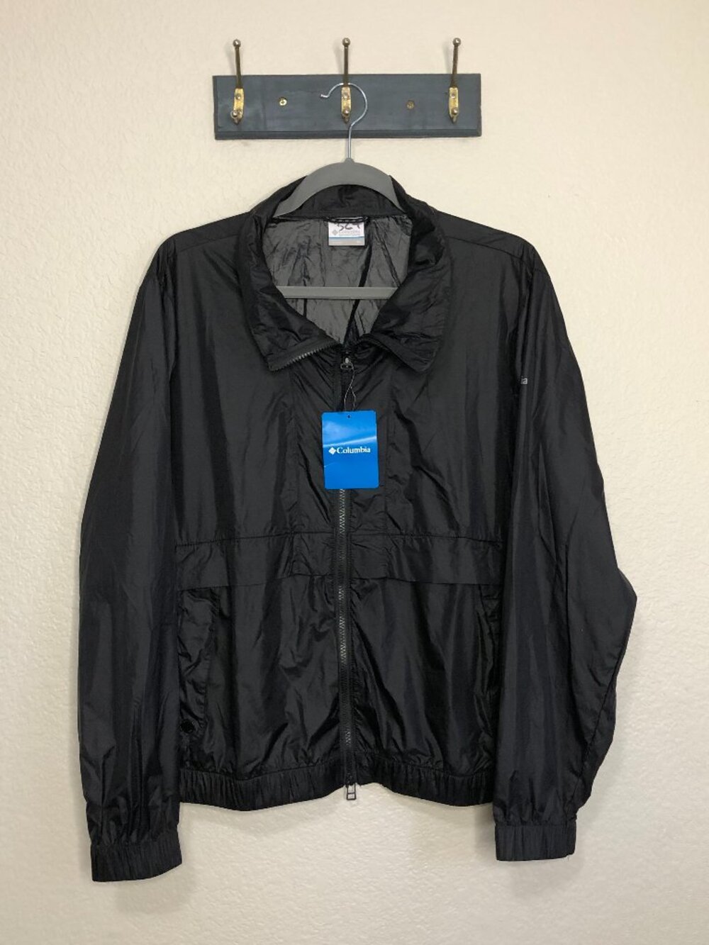 Columbia Black Sunny City Windbreaker Women's XL Outdoor Light Casual NWT $90